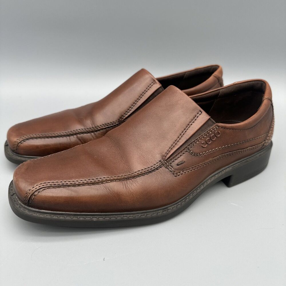 ECCO Mens New Jersey Brown Leather Slip On Loafer 051504 EU 46B Size US 13D